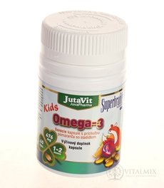JutaVit Omega-3 Kids žvýkací tobolky s příchutí pomeranče 1x45 ks