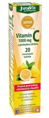 JutaVit Vitamin C 1000 mg šumivé tablety s příchutí citronu 1x20 ks