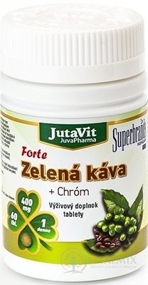 JutaVit Zelená káva Forte + Chrom tbl 1x60 ks