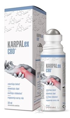 KARPALex CBD emulze, kovová masážní kulička 1x30 ml