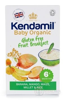 Kendama Organic, BIO Bezglut. kaše ovocné snídaně (banán, mango) obilná (od ukonč. 6. měsíce) 1x150 g