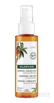 KLORANE HUILE DE MANGUE mangový olej, vyživující pro suché vlasy 1x100 ml