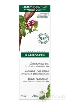 KLORANE SERUM ATICHUTE Quinine &amp; Edelweiss BIO Sérum s chininem a plesnivcem alpským 1x100 ml