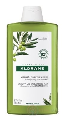 KLORANE SHAMPOOING à l&#39;Olivier BIO šampon s olivovníkem, pro zralé vlasy 1x400 ml