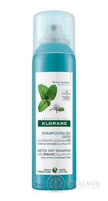 KLORANE Shampooing SEC DETOX Menthe BIO suchý šampon s BIO mátou vodní, sprej 1x150 ml