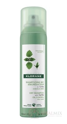 KLORANE Shampooing SEC Šebor. à l&#39;ortel suchý šampon, seboregulačný s kopřivou, na mastné vlasy (inov.2019) 1x150 ml