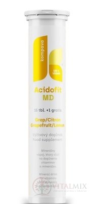 Kompava Acidofit MD CITRÓN + GREP tbl eff (15 + 1 grátis) 1x16 ks