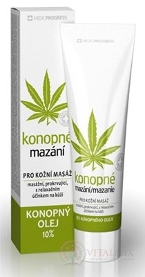 Konopné mazání 10% konopného oleje 1x100 ml