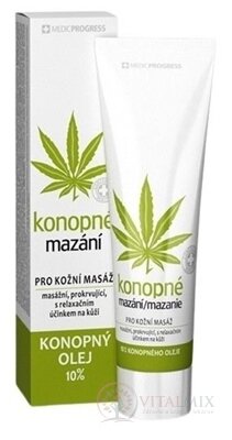 Konopné mazání 10% konopného oleje 1x100 ml
