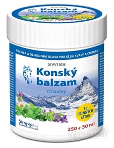 KOŇSKÝ BALZÁM SWISS chladivý (inov.16) 250 + 50 ml zdarma (300 ml)