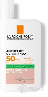 LA ROCHE-POSAY ANTHELIOS UVMUNE 400 SPF50+ FLUID tónovaný fluid s ochranným faktorem pro citlivou mastnou pleť 1x50 ml