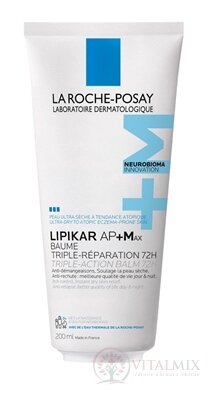LA ROCHE-POSAY LIPIKAR BAUME AP+ MAX balzám s trojím účinkem na velmi suchou pokožku 1x200 ml