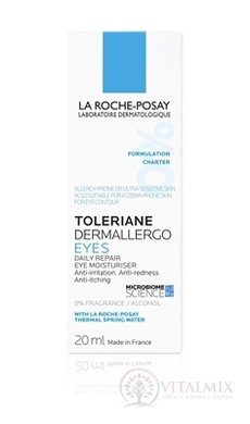 LA ROCHE-POSAY TOLERIANE DERMALLERGO EYES hydratační a zklidňující krém na citlivé oční okolí 1x20 ml