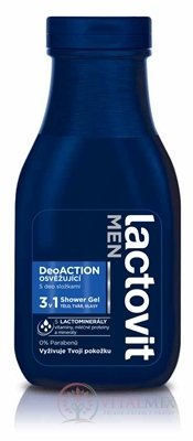 Lactovit MEN DeoACTION 3v1 Sprchový gel osvěžující 1x300 ml