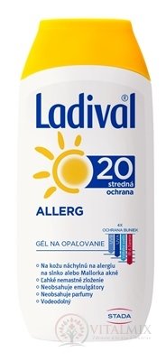 Ladival ALLERG SPF 20 gel na opalování 1x200 ml