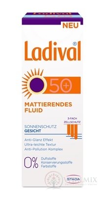 Ladival URBAN fluid SPF 50+ na ochranu obličeje při opalování 1x50 ml