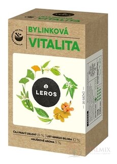 LEROS BYLINKOVÁ VITALITA zelený čaj aromatizovaný, ochucený, nálevové sáčky 20x2 g (40 g)