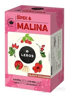 LEROS ČAJOVÁ CHVILKA ŠIPKA &amp; MALINA ovocný čaj aromatizovaný, nálevové sáčky 20x2 g (40 g)