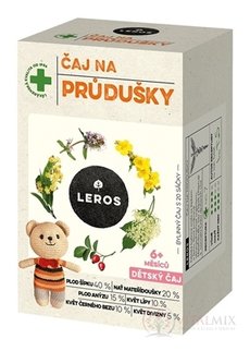 LEROS DĚTSKÝ ČAJ NA průdušky nálevové sáčky (od 6+ měsíců) (inů. 2021) 20x1,5 g (30 g)