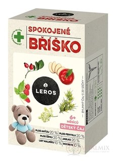 LEROS DĚTSKÝ ČAJ SPOKOJNÉ BRUŠKO nálevové sáčky (od 6+ měsíců) (inov. 2021) 20x2 g (40 g)