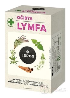 LEROS OČISTA LYMFA bylinná čajová směs, nálevové sáčky 20x1,5 g (30 g)