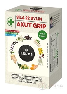 LEROS SÍLA 22 BYLIN AKUT GRIP bylinný čaj aromatizovaný, nálevové sáčky 20x2,5 g (50 g)