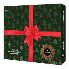 LEROS VÁNOČNÍ BYLINKOVÁ NADÍLKA S LEPORELEM 5 6 druhů čajů po 5 sáčků + leporelo (62,5 g) (inov. 2025), 1x1 set