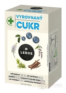 LEROS vyrovnaných CUKR nálevové sáčky (inov.2021) 20x1 g (20 g)