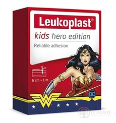 LEUKOPLAST KIDS HERO WONDER WOMAN náplast na rány, 6 cm x 1 m, pás 1x1 ks