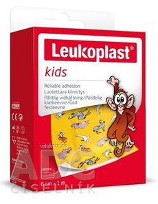 Leukoplast KIDS náplast na rány, 6cm x 1m, pás, (inov.2020 / 2021) 1x1 ks