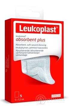 Leukoplast LEUKOMED absorpční náplast na rány, 5x7,2 cm, 1x5 ks