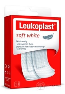 Leukoplast SOFT WHITE náplast na rány, 2 velikosti, 1x20 ks