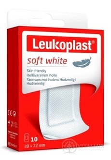 Leukoplast SOFT WHITE náplast na rány, 38x72 mm, 1x10 ks