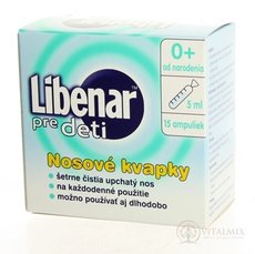 Libenar pro děti nosní kapky (ampulky) roztok na čištění nosních dutin 15x5 ml