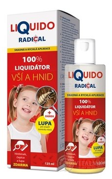 LiQuido RADICAL při výskytu vší a hnid 125 ml + (hřebínek a čepice zdarma), 1x1 set