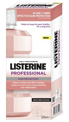 LISTERINE PROFESSIONAL Gum Protection + ústní voda, bez alkoholu 1x500 ml