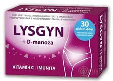 LYSGYN + D-manosa tablety rozpustné v ústech 1x30 ks