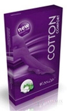 MAXIS COMFORT COTTON STEHENNÉ PUNČUCHY velikost 4, (II.KT), krátké, bez špice, s krajkou, bronz, 1x1 pár