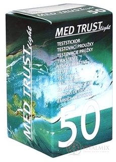 MED TRUST Light testovací proužky na měření hladiny glukózy (1 balení) 1x50 ks