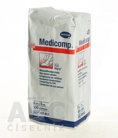 Medicomp kompres z netkaného textilu, nesterilní (5x5 cm) 1x100 ks