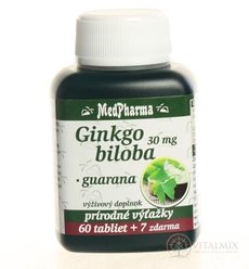 MedPharma GINKGO BILOBA + GUARANA tbl 60 + 7 zdarma (67 ks)