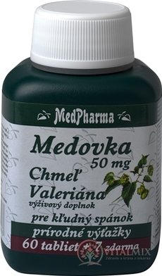 MedPharma MEDUŇKA 50mg + CHMEL + kozlíku tbl 60 + 7 zdarma (67 ks)
