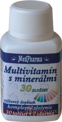 MedPharma MULTIVITAMÍN S MINERÁLY 30 SLOŽEK tbl 30 + 7 zdarma (37 ks)