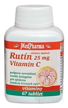 MedPharma RUTIN 25 mg + Vitamin C 100 mg tbl 1x67 ks