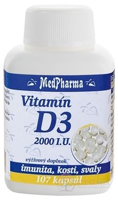 MedPharma VITAMÍN D3 2000 IU cps 1x107 ks