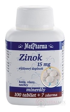 MedPharma ZINEK 15 MG tbl 100 + 7 zdarma (107 ks)