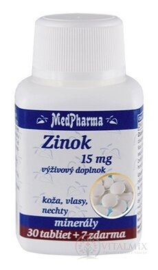 MedPharma ZINEK 15 mg tbl 30+7 zdarma (37 ks)