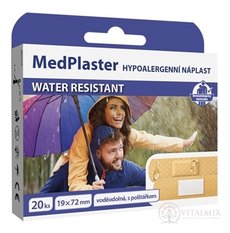 MedPlaster Náplast WATER RESISTANT 19x72 mm, s polštářkem 1x20 ks
