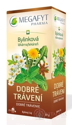 MEGAFYT Bylinková lékárna DOBRÉ TRÁVENÍ bylinný čaj 20x1,5 g (30 g)