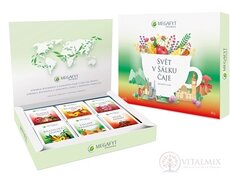 MEGAFYT Kazeta SVĚT v šálku čaje kolekce čajových směsí (6 druhů po 5 sáčků) (60g) 1x30 ks